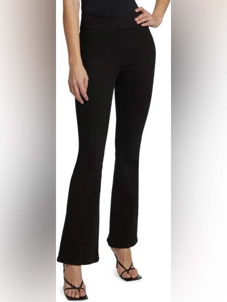 Frame The Jet Set High Rise Flare Leg Pull On Jeans Black Women’s Size 2 26